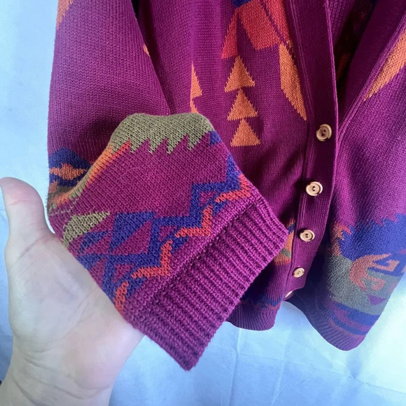 Jacqueline‎ Ferrar Vintage Retro Cardigan Sweater Size Large - Picture 6 of 9